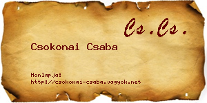 Csokonai Csaba névjegykártya